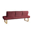 SITZBANK 224/92/78 cm  in Rot  - Eichefarben/Rot, Design, Holz/Textil (224/92/78cm) - Dieter Knoll