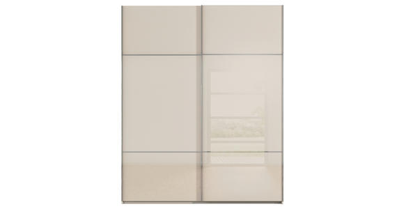 SCHWEBETÜRENSCHRANK in Champagner - Chromfarben/Champagner, KONVENTIONELL, Glas/Holzwerkstoff (181/223/67cm) - Novel