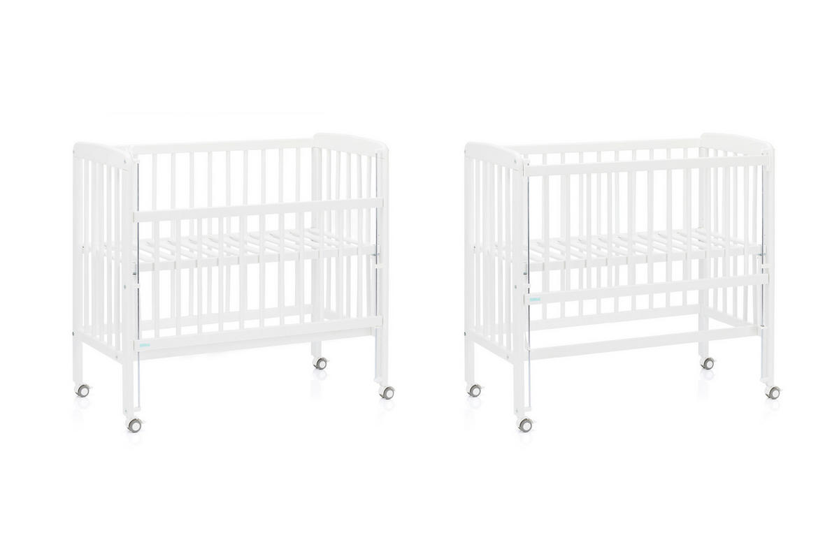 BEISTELLBETT Nino  - Weiß, Basics, Holz (94/69/85cm) - Fillikid
