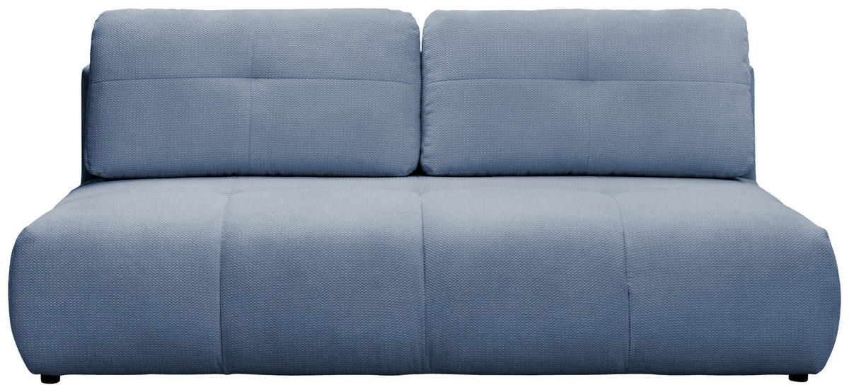 SCHLAFSOFA Struktur Blaugrau  - Blaugrau/Schwarz, Design, Textil (208cm) - MID.YOU