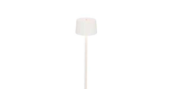 AKKU-STEHLEUCHTE 16/120 cm - Weiß, Design, Kunststoff/Metall (16/120cm) - Dieter Knoll