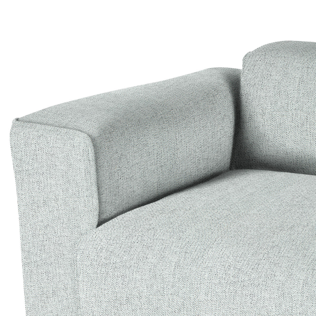 ECKSOFA Hellgrau Webstoff Rücken echt  - Hellgrau/Schwarz, Design, Kunststoff/Textil (171/290cm) - home24