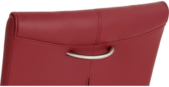 ARMLEHNSTUHL in Edelstahlfarben, Rot - Edelstahlfarben/Rot, Design, Textil/Metall (51/102/53cm) - Dieter Knoll