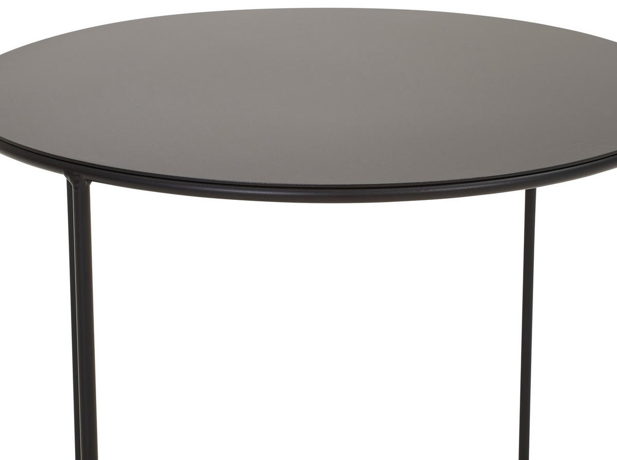 COUCHTISCH in Metall 38/38/50 cm  - Schwarz, Design, Metall (38/38/50cm) - MID.YOU