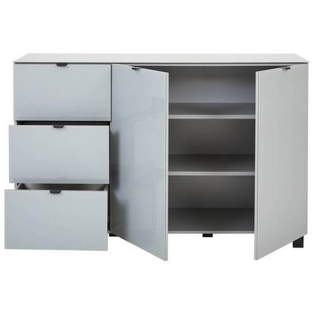 Thumbnail - Hom`in Sideboard, Grau, Hellgrau, Holzwerkstoff, 2 Fächer, 3 Schubladen, 165x105.1x52.5 cm, Beimöbel erhältlich, Abdeckp...