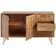 SIDEBOARD in 145/88/43 cm - Goldfarben/Naturfarben, Design, Holz/Metall (145/88/43cm) - Landscape