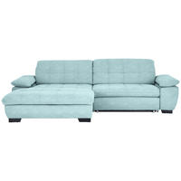 ECKSOFA  in Webstoff Türkis  180/265 cm  - Türkis/Schwarz, Design, Textil/Metall (180/265cm) - Carryhome