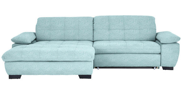 ECKSOFA  in Webstoff Türkis  180/265 cm  - Türkis/Schwarz, Design, Textil/Metall (180/265cm) - Carryhome