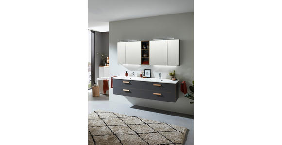 WASCHTISCHKOMBI 185 cm  - Hellbraun/Weiß, KONVENTIONELL, Naturmaterialien/Holz (185cm) - Dieter Knoll