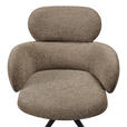 ARMLEHNSTUHL  in Eisen Webstoff  - Taupe/Schwarz, Design, Textil/Metall (64/88/62cm) - Novel