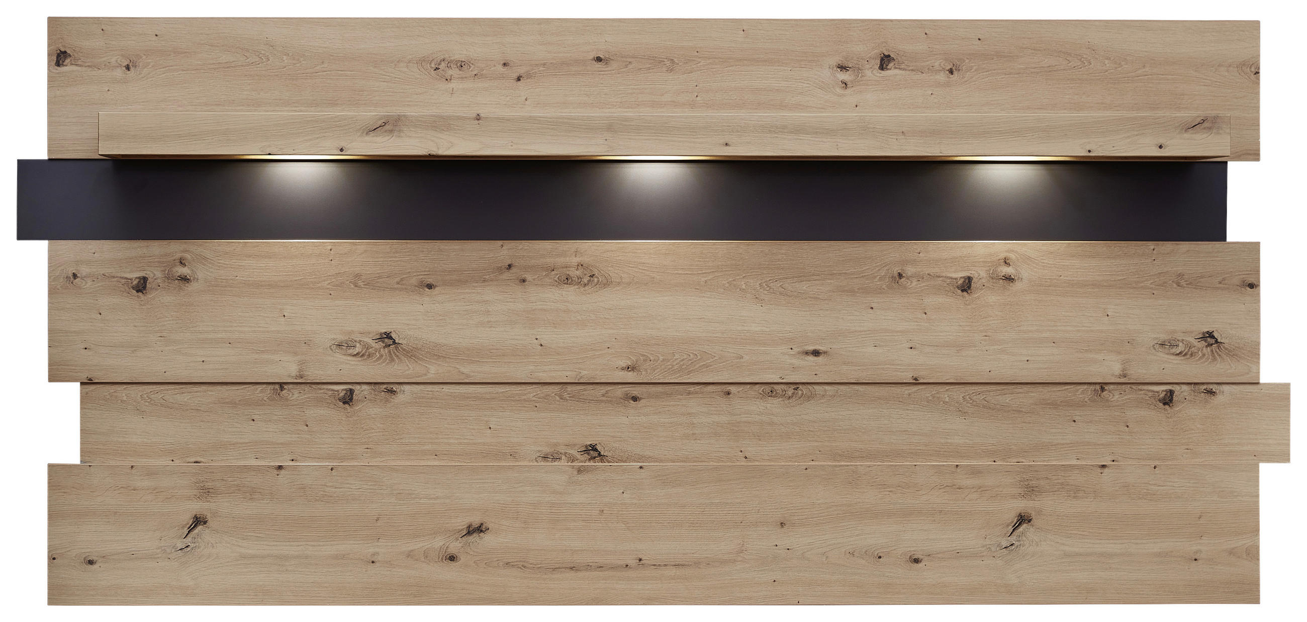 NÁSTENNÝ PANEL, dub artisan - dub artisan, Trend, kompozitné drevo (202/93/26cm) - Carryhome