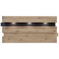 NÁSTENNÝ PANEL, dub artisan - dub artisan, Trend, kompozitné drevo (202/93/26cm) - Carryhome