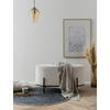 HOCKER in Textil Beige  - Beige/Schwarz, MODERN, Textil/Metall (80/42/40cm) - Livetastic