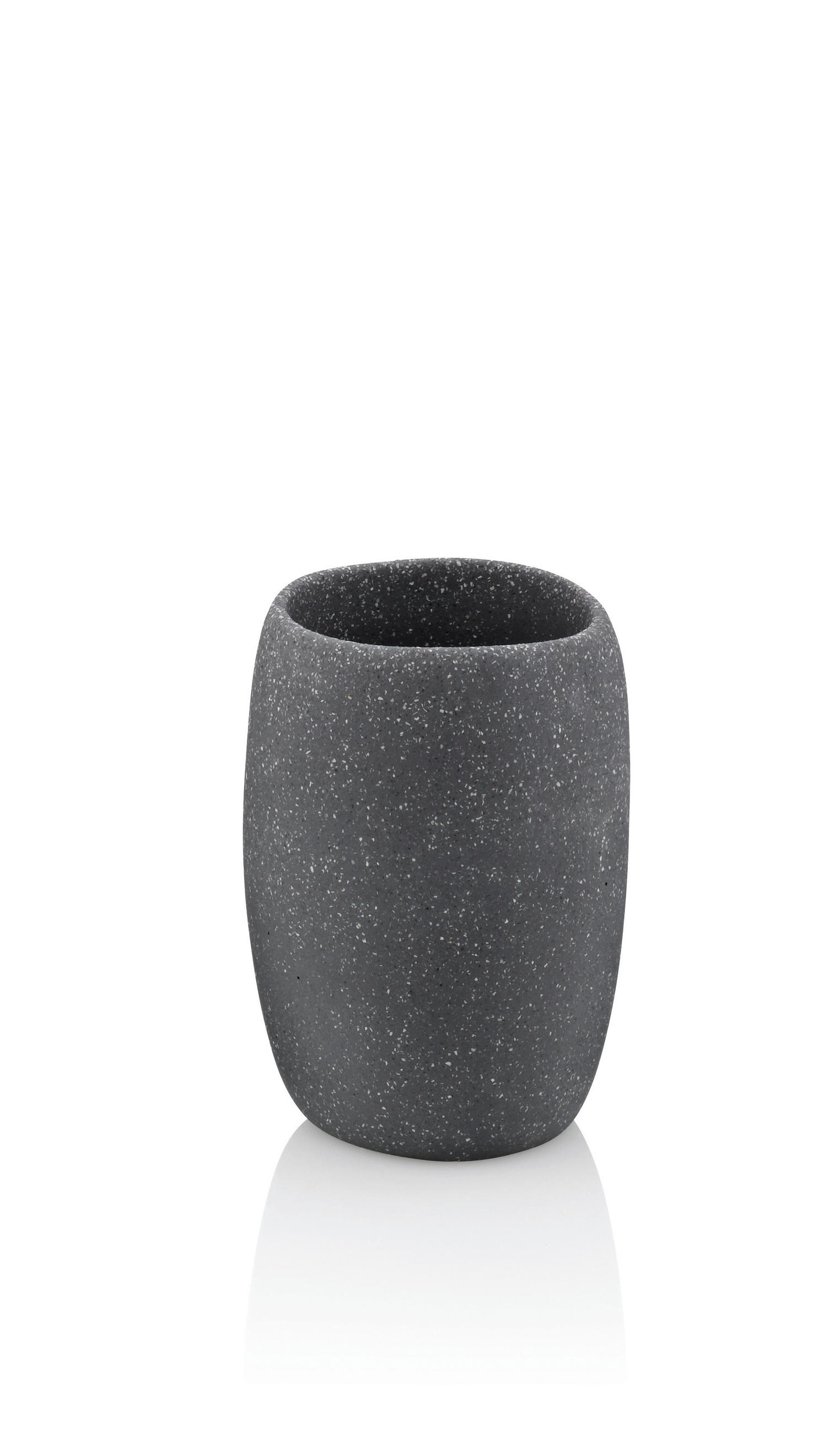 ZAHNPUTZBECHER RODA  - Grau, Basics, Stein (7,5/7,5/10,5cm) - Kela