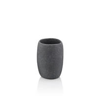 LONČEK ZA ZOBNE ŠČETKE - siva, Basics, kamen (7,5/7,5/10,5cm) - Kela
