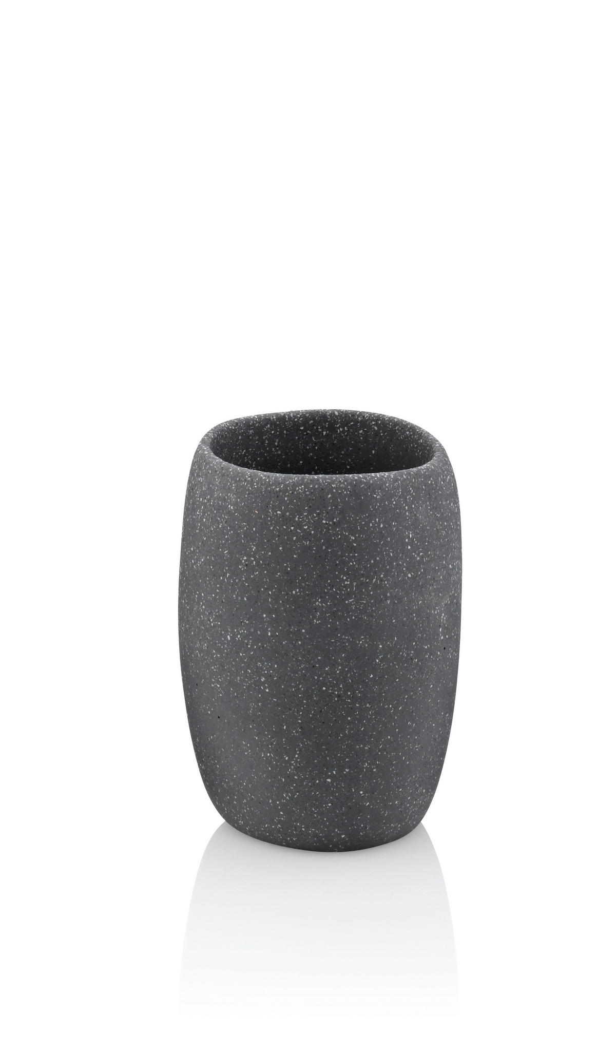 LONČEK ZA ZOBNE ŠČETKE - siva, Basics, kamen (7,5/7,5/10,5cm) - Kela