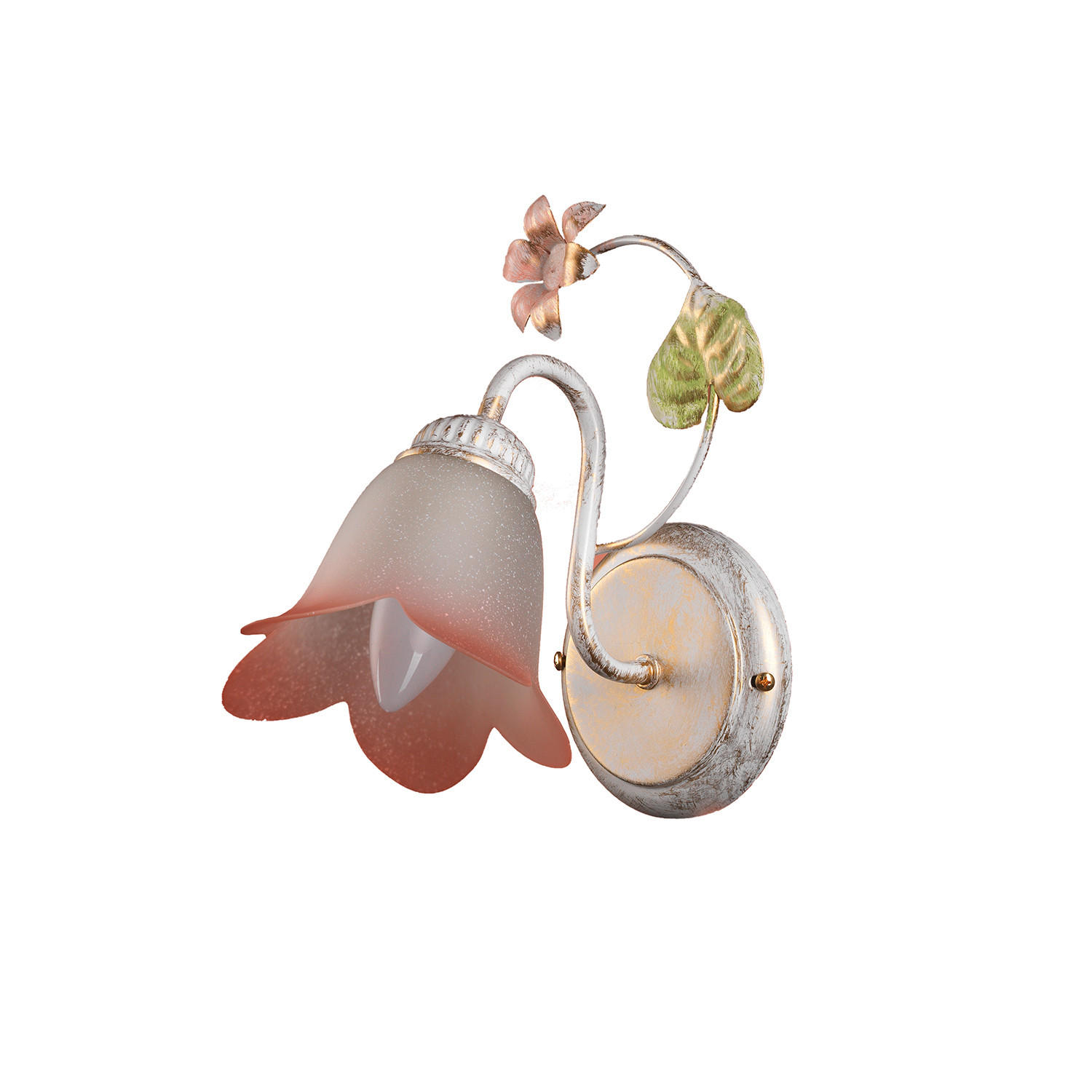 WANDLEUCHTE 25/15/30 cm   - Weiß, Natur, Glas/Metall (25/15/30cm)