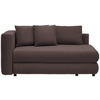RÉCAMIERE Braun Cord  - Schwarz/Braun, Design, Kunststoff/Textil (171/71-88/93cm) - Cantus