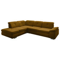 ECKSOFA  in Mikrofaser Khaki  260/312 cm  - Chromfarben/Khaki, Design, Textil/Metall (260/312cm) - Beldomo Style