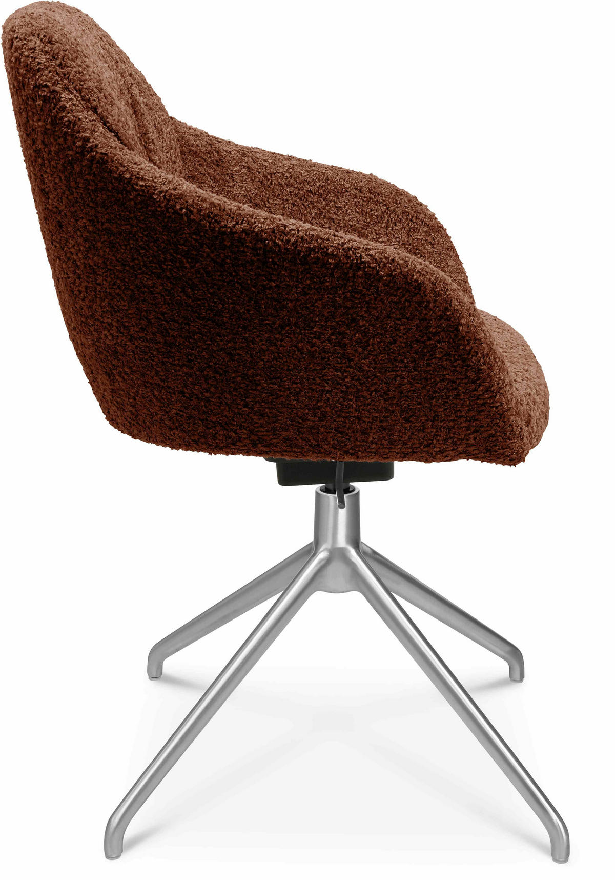 ARMLEHNSTUHL  in Aluminium Bouclé  - Alufarben/Kupferfarben, Design, Textil/Metall (58/81,5-84,5/60cm) - Johann Jakob