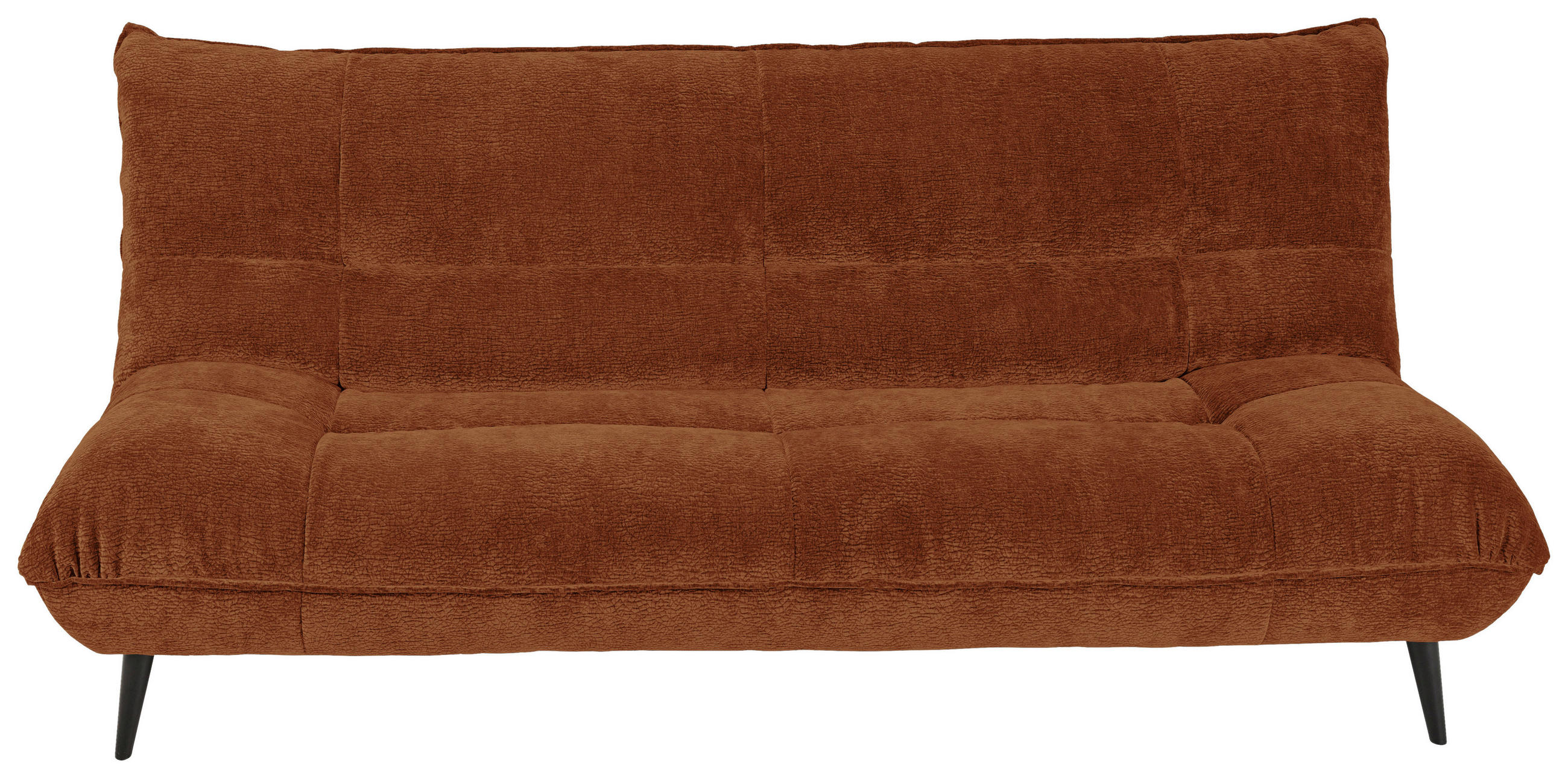 3-SITZER-SOFA  in Mikrofaser Terracotta  - Terracotta/Schwarz, KONVENTIONELL, Textil/Metall (230/100/101cm) - Hom`in