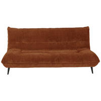 3-SITZER-SOFA  in Mikrofaser Terracotta  - Terracotta/Schwarz, KONVENTIONELL, Textil/Metall (230/100/101cm) - Hom`in