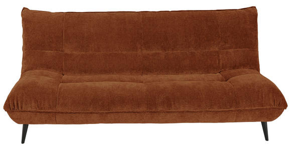 3-SITZER-SOFA  in Mikrofaser Terracotta  - Terracotta/Schwarz, KONVENTIONELL, Textil/Metall (230/100/101cm) - Hom`in