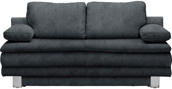 SCHLAFSOFA Webstoff Anthrazit  - Chromfarben/Anthrazit, Design, Textil/Metall (194/96/86cm) - Novel