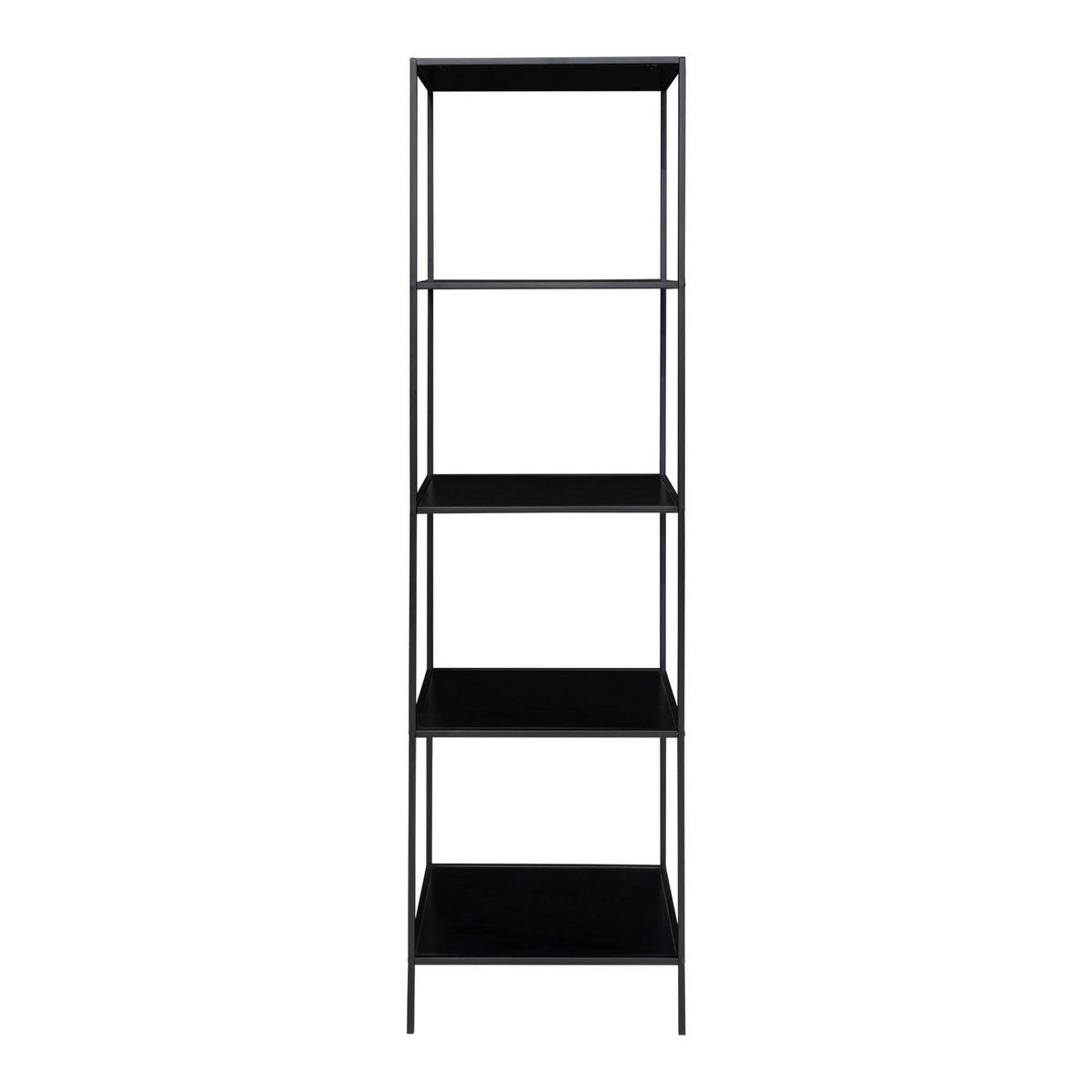 REGAL Schwarz  - Schwarz, Design, Holzwerkstoff/Metall (51/170/36cm) - MID.YOU