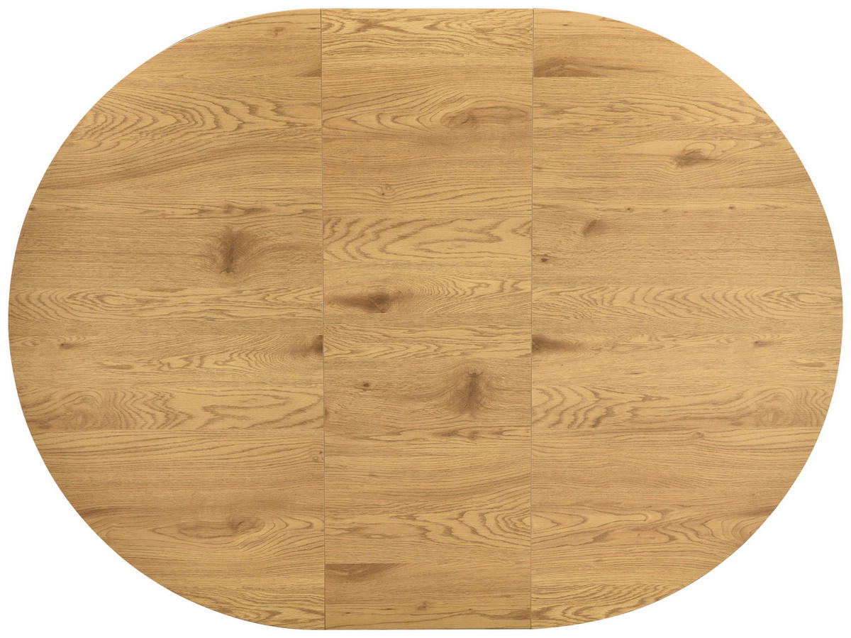 ESSTISCH in Metall, Holzwerkstoff 120/120/75 cm   - Eichefarben/Schwarz, Basics, Holzwerkstoff/Metall (120/120/75cm) - Livetastic