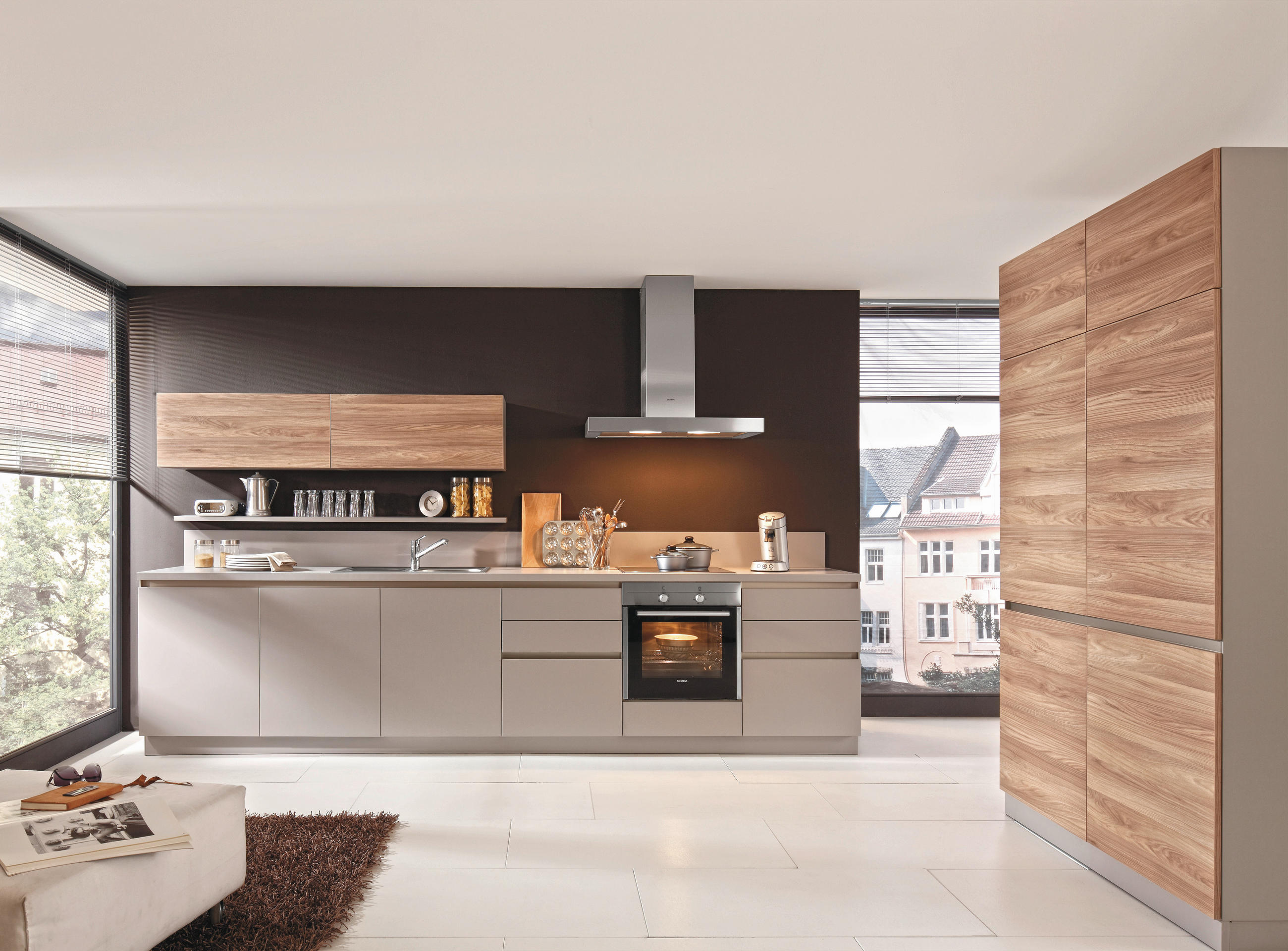 EINBAUKÜCHE   - Design, Holzwerkstoff - Novel