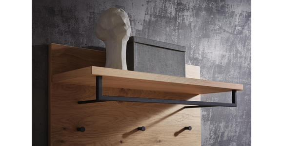 GARDEROBENPANEEL 80/183/27 cm - Eichefarben/Schwarz, Design, Holz (80/183/27cm) - Dieter Knoll