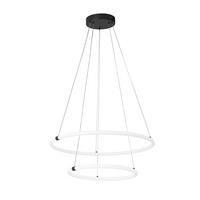 LED-PENDELLEUCHTE 59/120 cm  - Schwarz/Weiß, Design, Kunststoff/Metall (59/120cm)