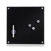 MEMOBOARD - Silberfarben/Schwarz, Basics, Glas/Metall (40/40/1.6cm) - Zeller Present