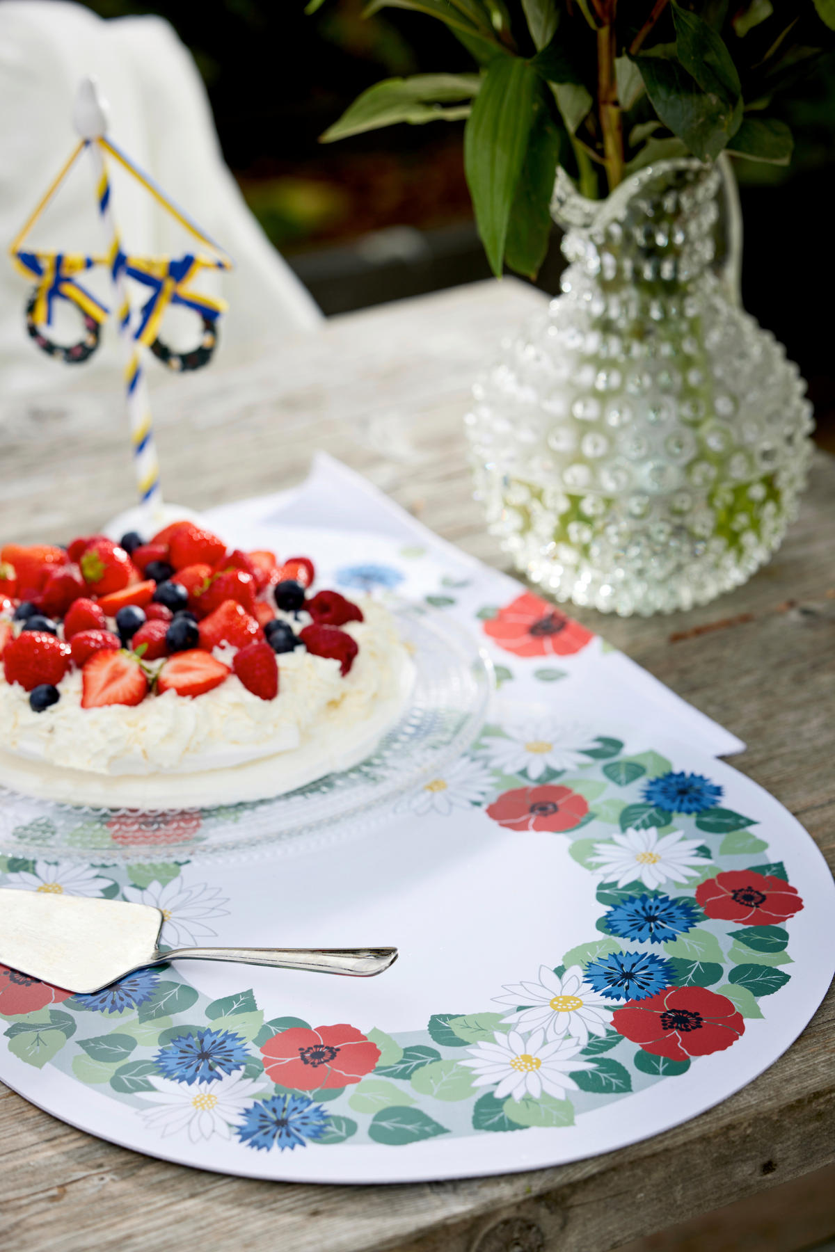 BORDSTABLETT Midsummer plast multicolor 38/38 cm  - multicolor, Basics, plast (38/38cm)