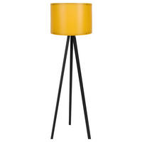 STEHLEUCHTE Modern 38/145 cm  - Gelb/Schwarz, Design, Holzwerkstoff/Kunststoff (38/145cm) - P & B