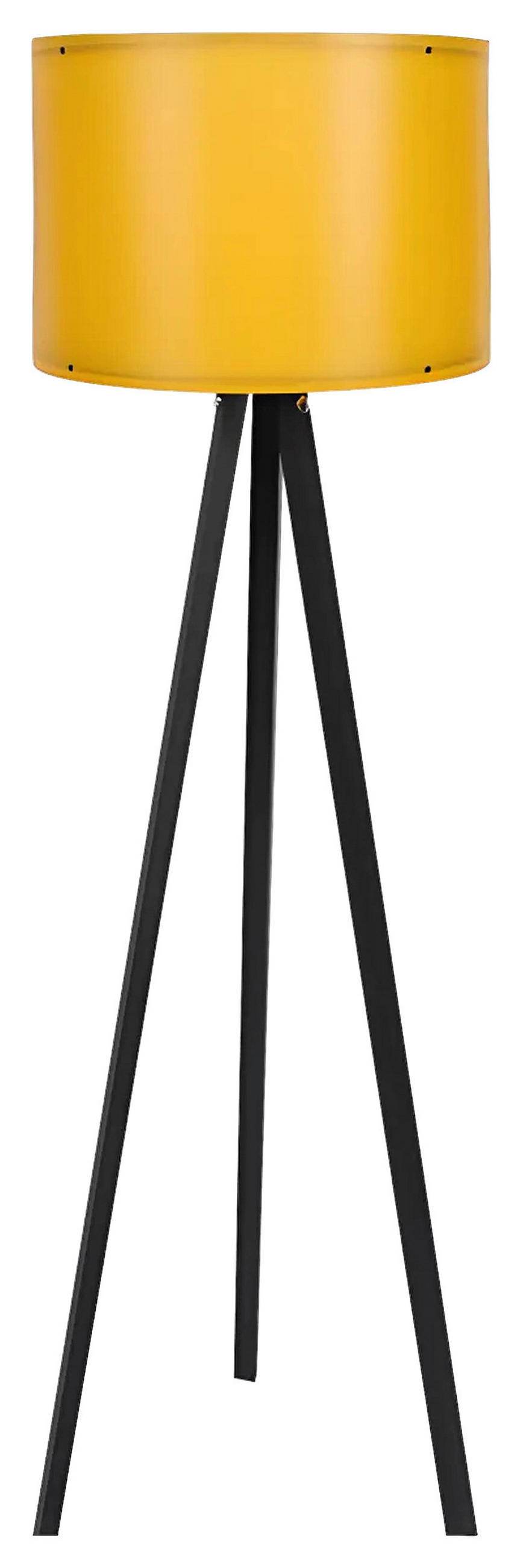 STEHLEUCHTE Modern 38/145 cm  - Gelb/Schwarz, Design, Holzwerkstoff/Kunststoff (38/145cm) - P & B