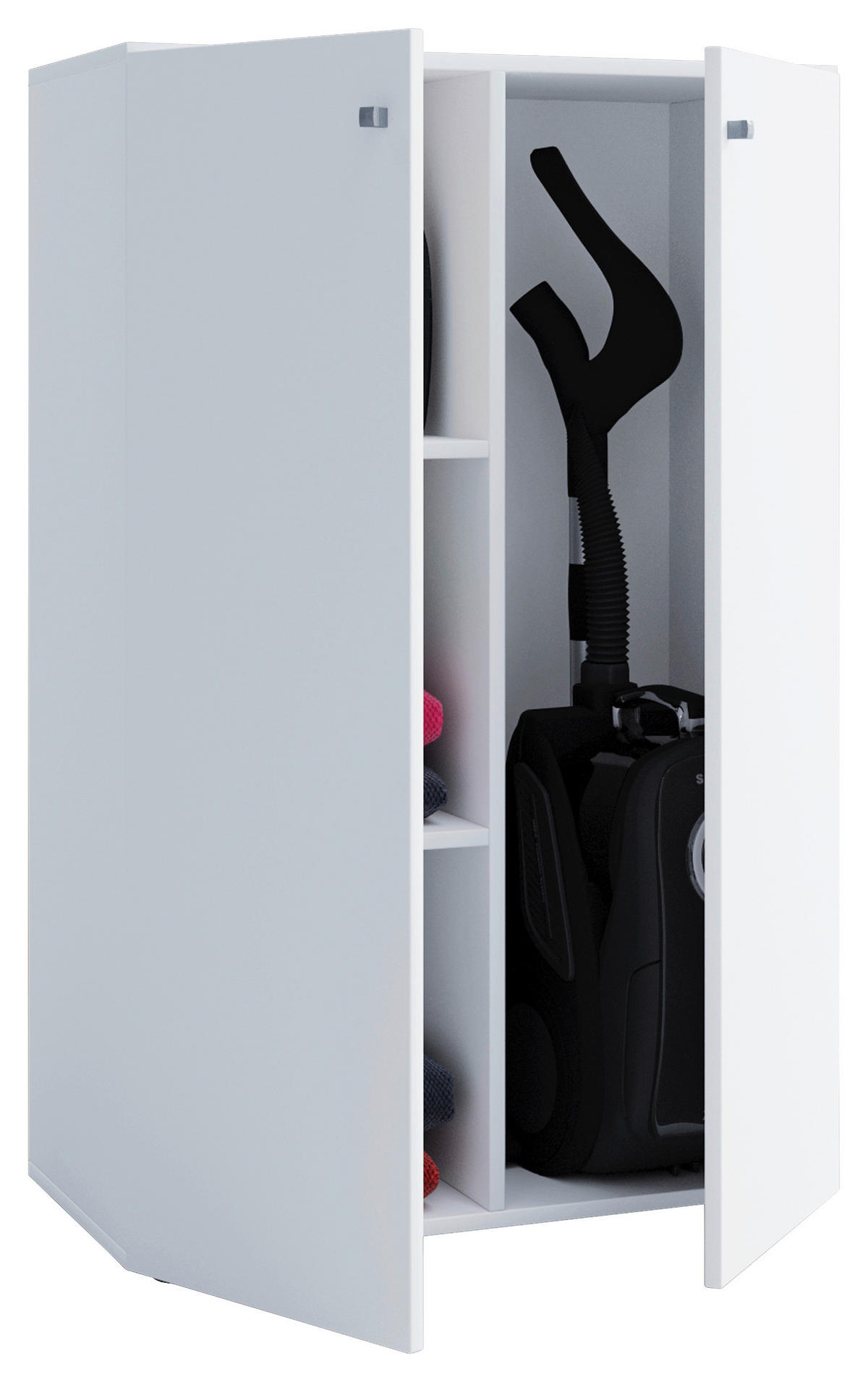 Kommode in Weiß 70/105/39 cm Weiss  - Weiss/Silberfarben, Basics, Holzwerkstoff/Kunststoff (70/105/39cm) - MID.YOU