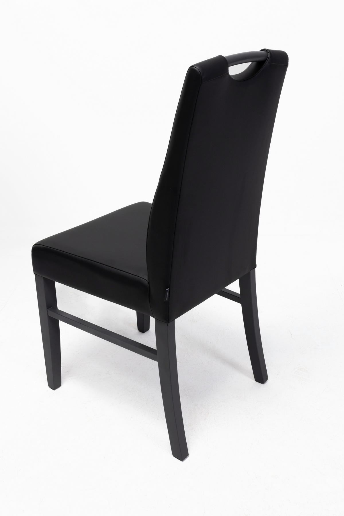 STUHL in Holz, Textil Schwarz  - Schwarz, KONVENTIONELL, Holz/Textil (43/97/65cm) - Carryhome