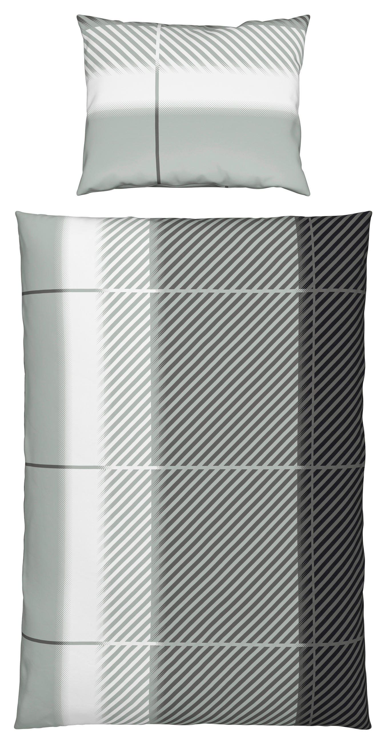 Bettwäsche 140x200 cm Martha Mikrofaser Grau