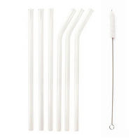 SET SLAMKI  - prozirno, Basics, staklo (0,8/20,3cm) - Kikkerland