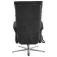 RELAXSESSEL in Leder Anthrazit  - Edelstahlfarben/Anthrazit, Design, Leder/Metall (70/124/85cm) - Cantus