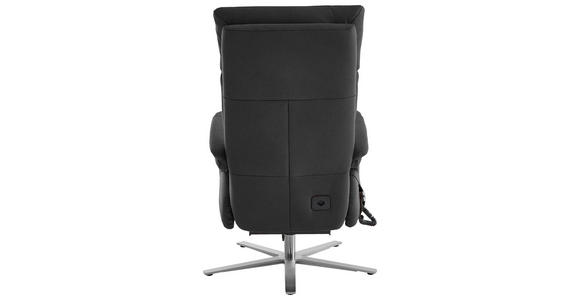 RELAXSESSEL in Leder Anthrazit - Edelstahlfarben/Anthrazit, Design, Leder/Metall (70/124/85cm) - Cantus