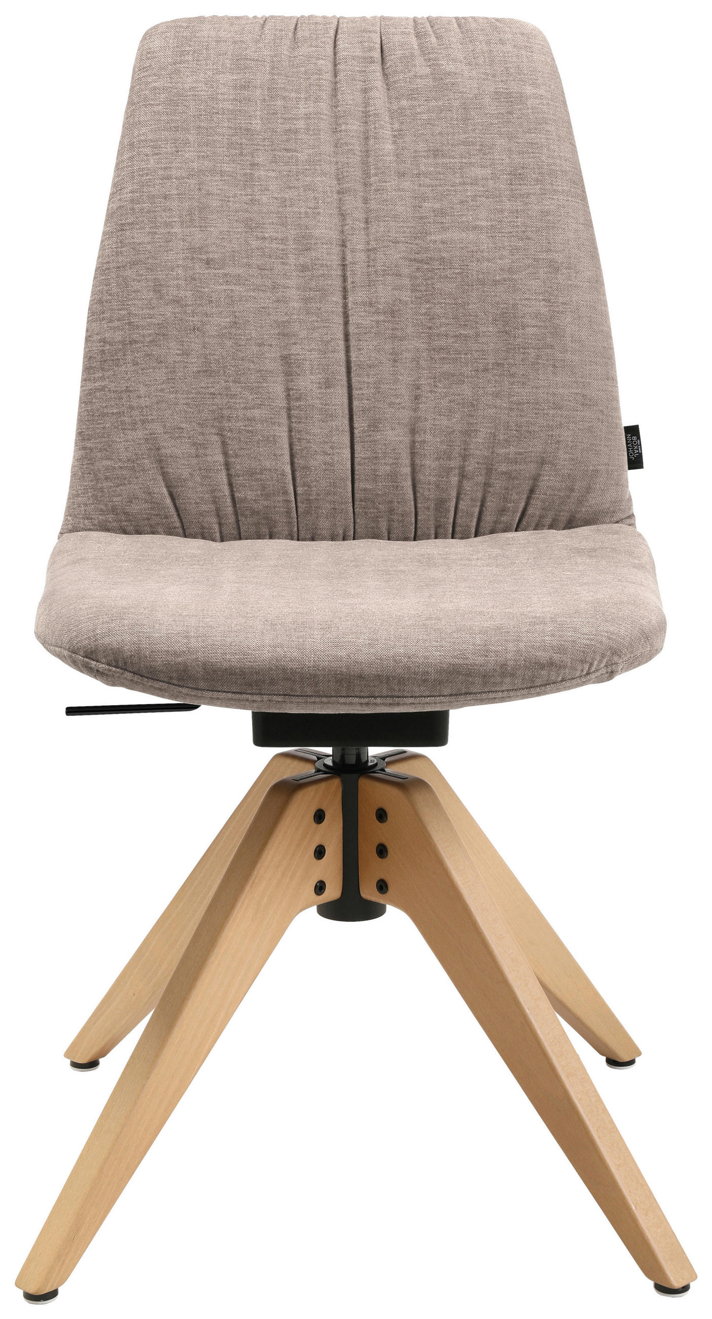 STUHL Flachgewebe Ecru Buche Hartholz - Ecru/Eichefarben, Design, Holz/Textil (46/85-88/55cm) - Johann Jakob