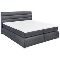 POSTELJA BOXSPRING 200 cm   x 180 cm  , les, tekstil, leseni material antracit  - srebrne barve/antracit, Konvencionalno, umetna masa/tekstil (180/200cm) - Esposa