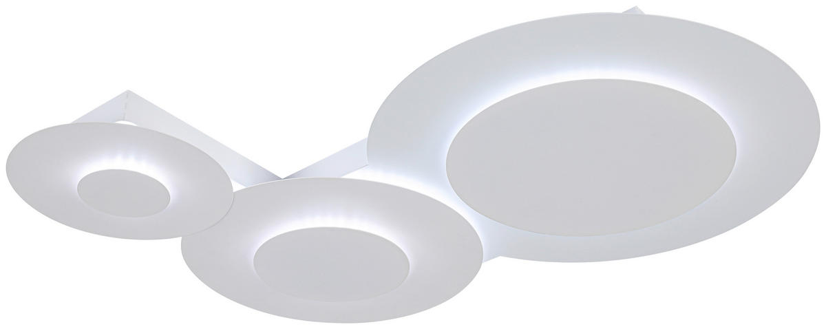 DECKENLEUCHTE    60/45/6 cm  - Weiß, Design, Kunststoff/Metall (60/45/6cm) - Collet's Monde