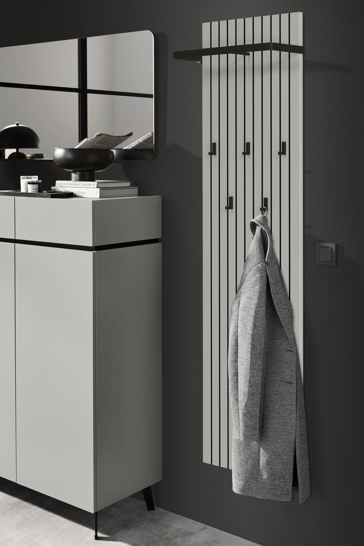 SCHUHSCHRANK  in 135/121/40 cm  - Kaschmir/Schwarz, Design, Holzwerkstoff/Kunststoff (135/121/40cm) - Voleo