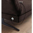 ECKSOFA  in Flachgewebe Braun  279-327/176-217 cm  - Schwarz/Braun, Design, Textil/Metall (279-327/176-217cm) - Dieter Knoll