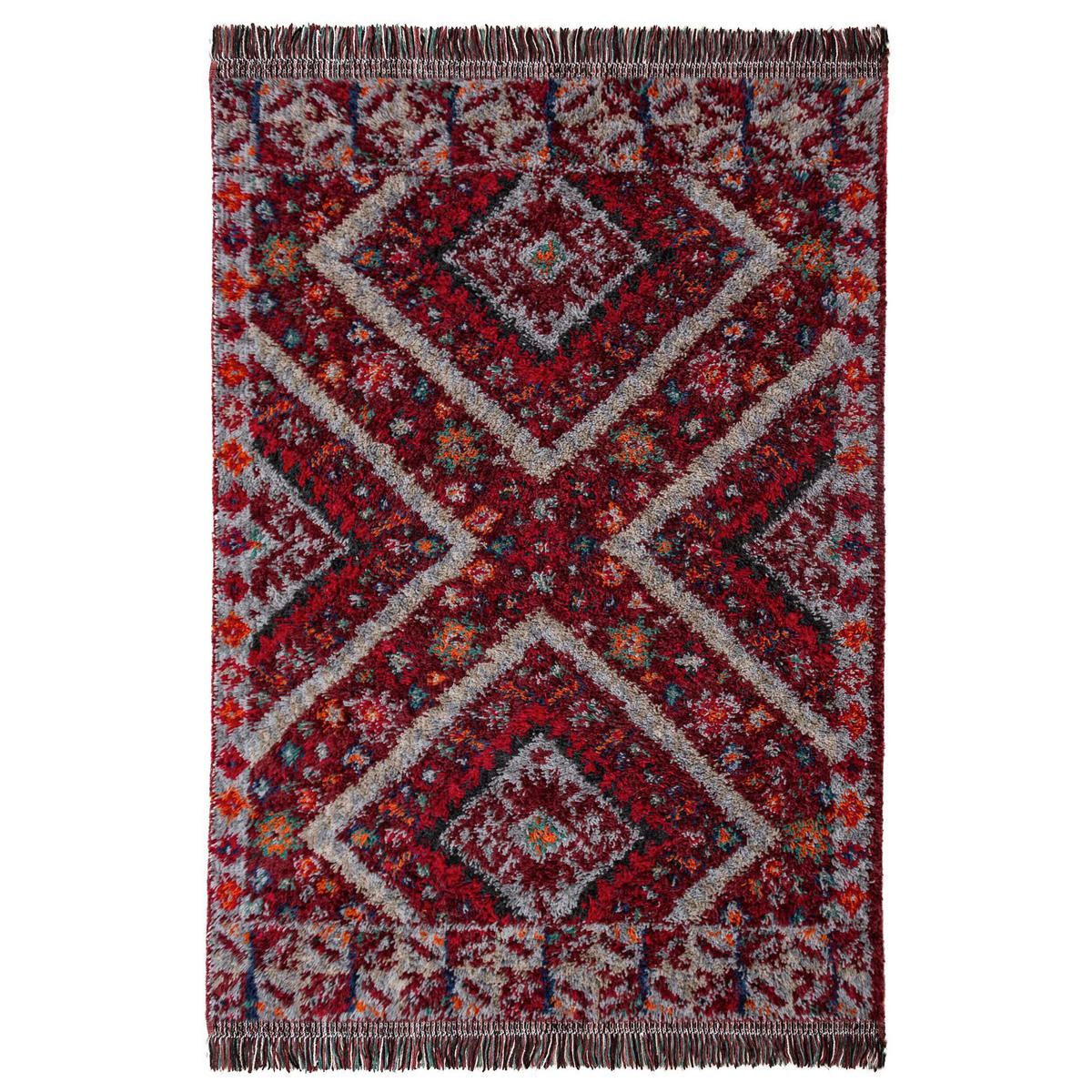 HOCHFLORTEPPICH 133/190 cm Rot rechteckig  - Rot, Basics, Kunststoff/Textil (133/190cm) - Flair Rugs