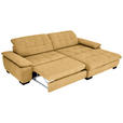 ECKSOFA in Webstoff Honig  - Schwarz/Honig, Design, Textil/Metall (265/180cm) - Carryhome